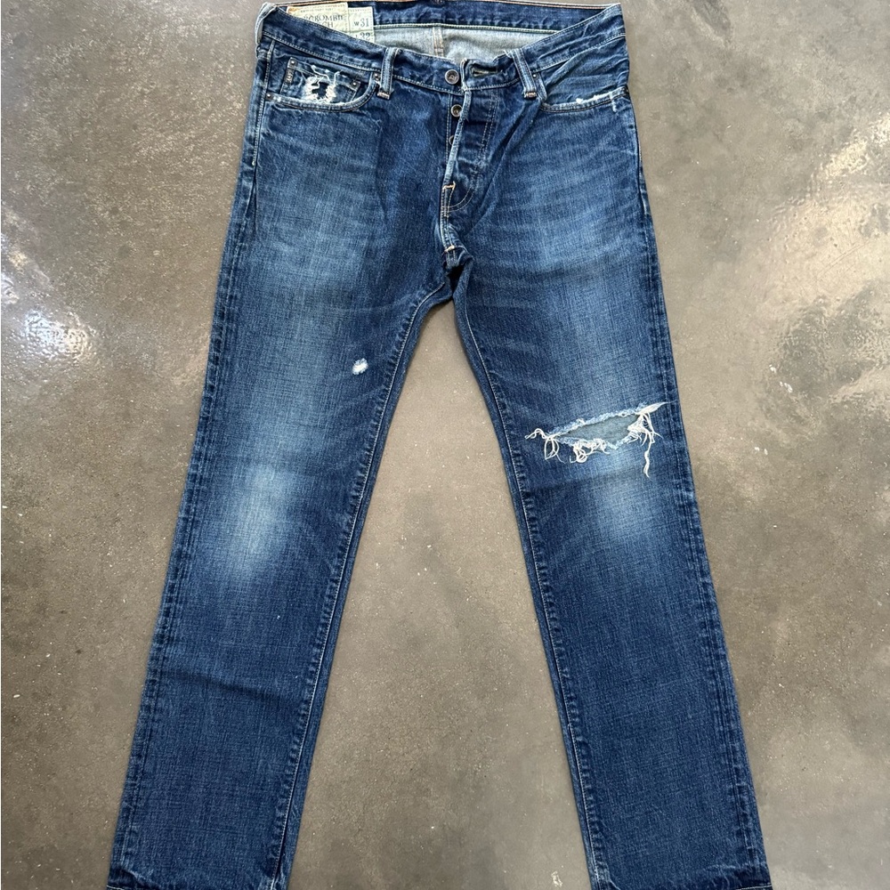 Abercrombie & Fitch Blue Slim Jeans Distressed Casual